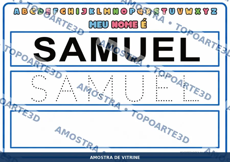 Meu nome é • escrita pontilhada